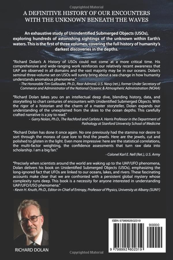 A History of USOs: Unidentified Submerged Objects: Volume 1: From the Beginning to 1969 (Hardback)